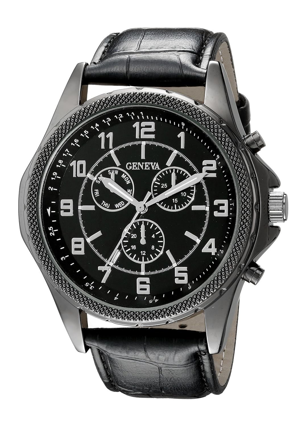geneva mens fmdjm533 analog display quartz black watch